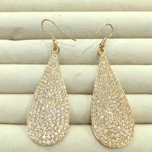 Teardrop Elegant Gold Earrings